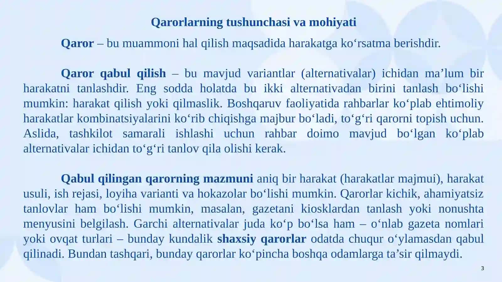 Shaxsiy rejalaştirish va byudjetlashtirish asoslari 3