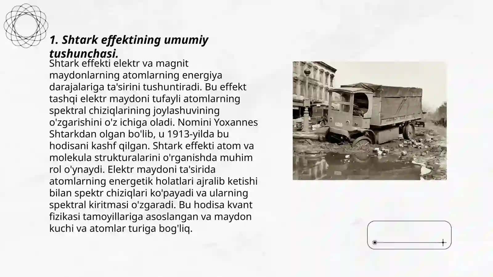 Atom elektr maydonda. Shtark effekti 3