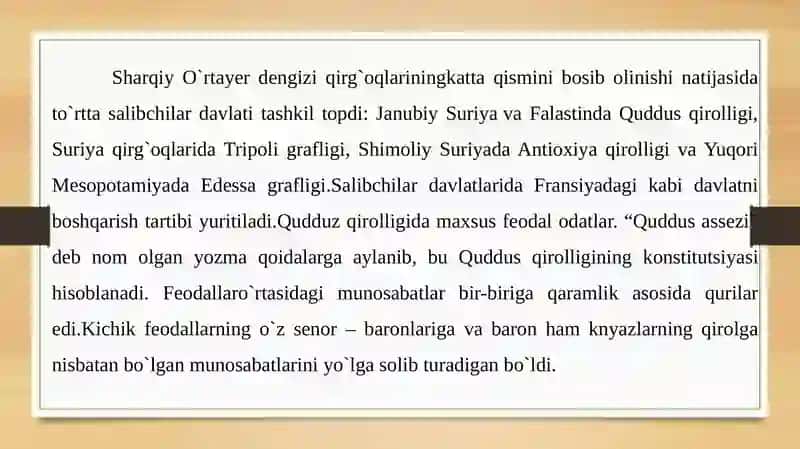 III-VIII ASRLARDA SALB YURISHLARI 3