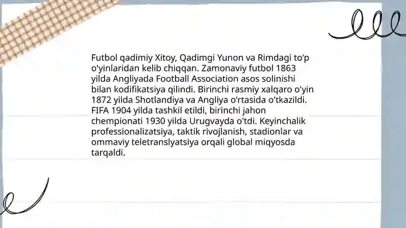 Futbol sport turi boʻyicha. Xasanova Shirinoy 3