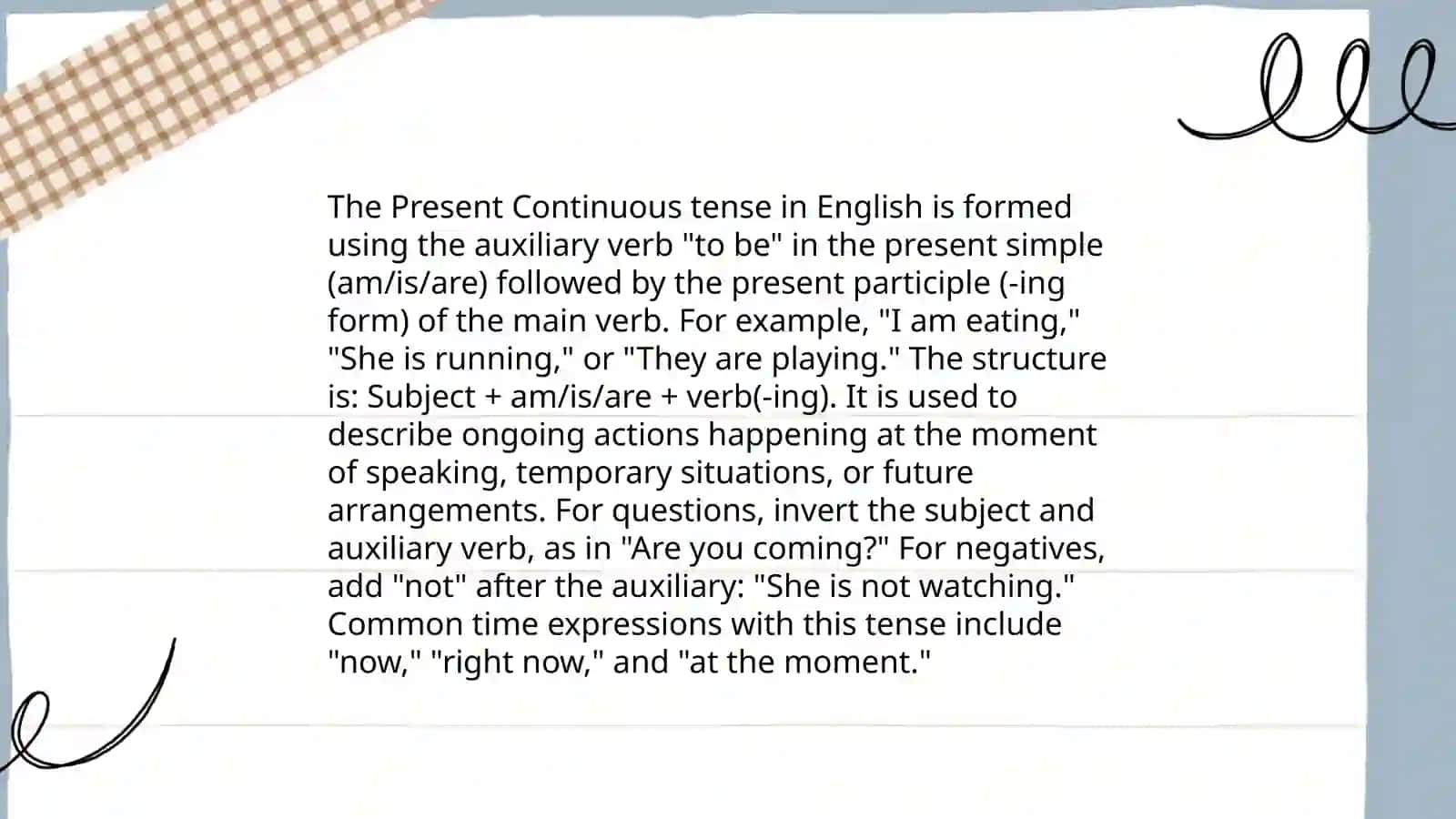Present Continuous haqida ma'lumot 3