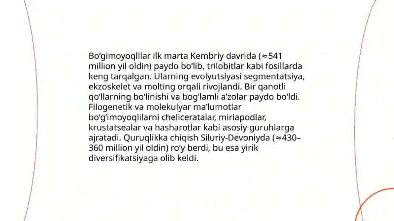 Bo‘gʻimoyoqlilarning kelib chiqishi 3