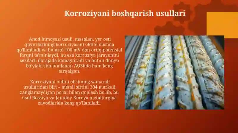 Korroziyani boshqarish usullari 3