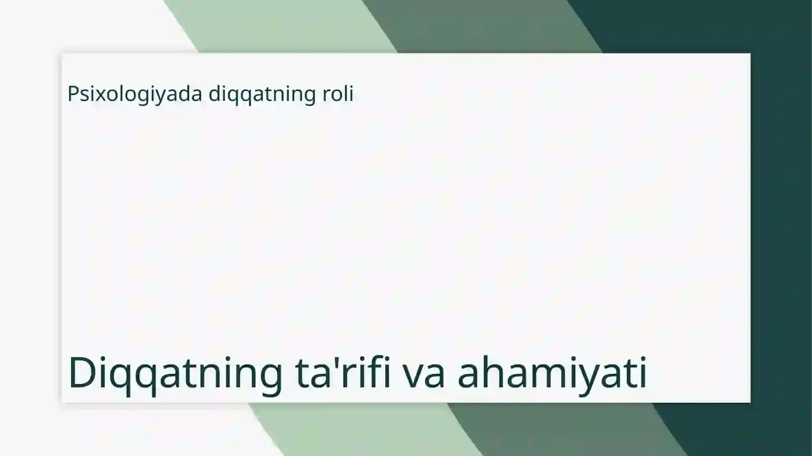 Diqqatning turlari psixologiya 3