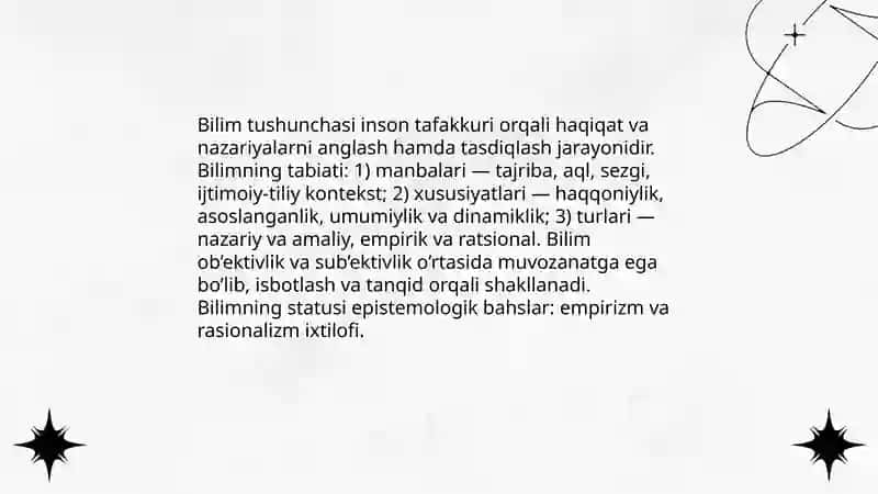 Bilish falsafasi 3