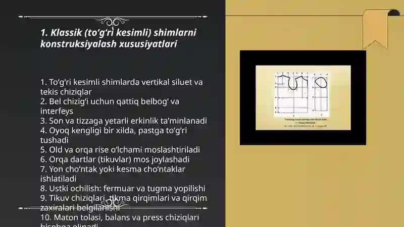 Turli bichimdagi shimlarni konstruksiyalash xususiyatlari 3