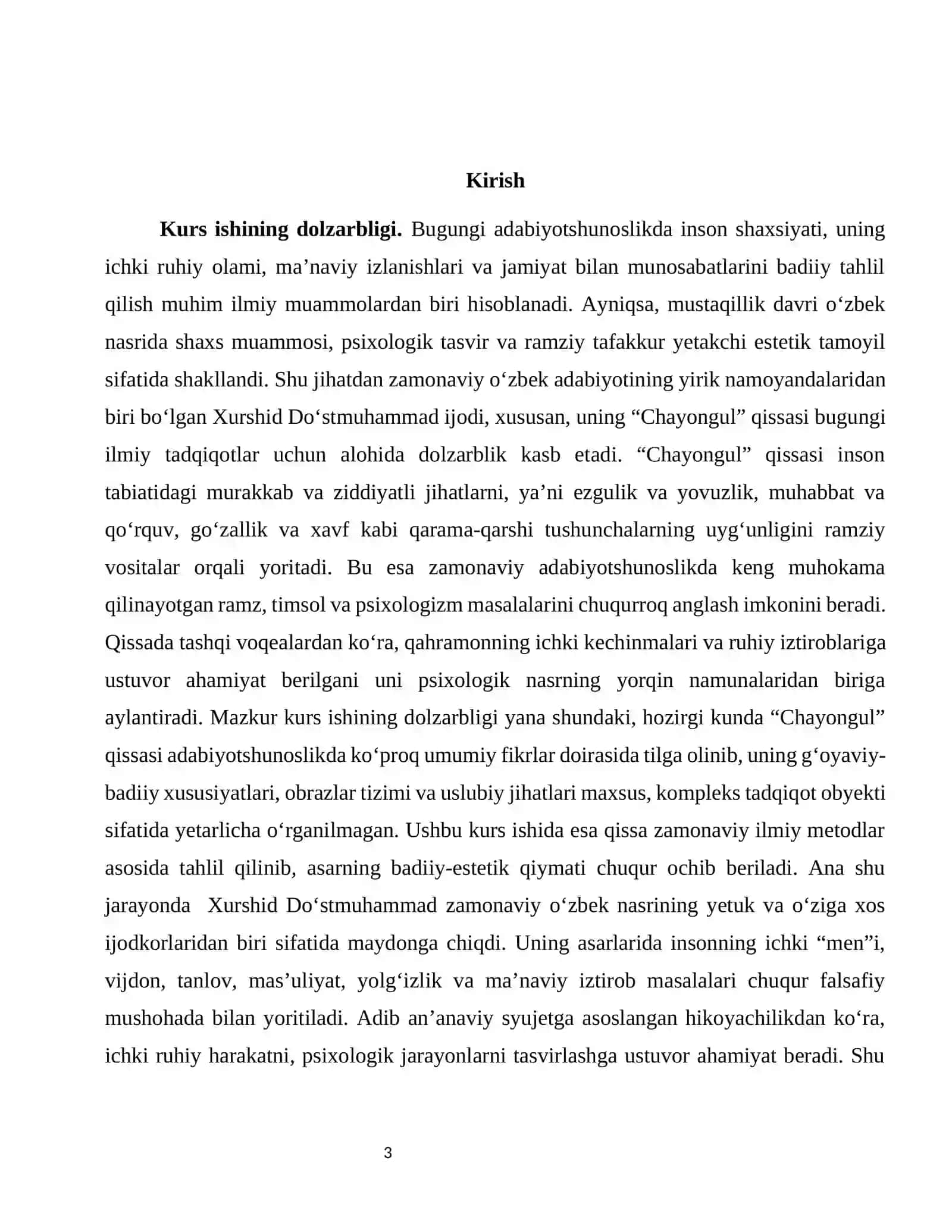 Xurshid Do‘stmuhammadning “Chayongul” qissasida obrazlar ruhiyati 3
