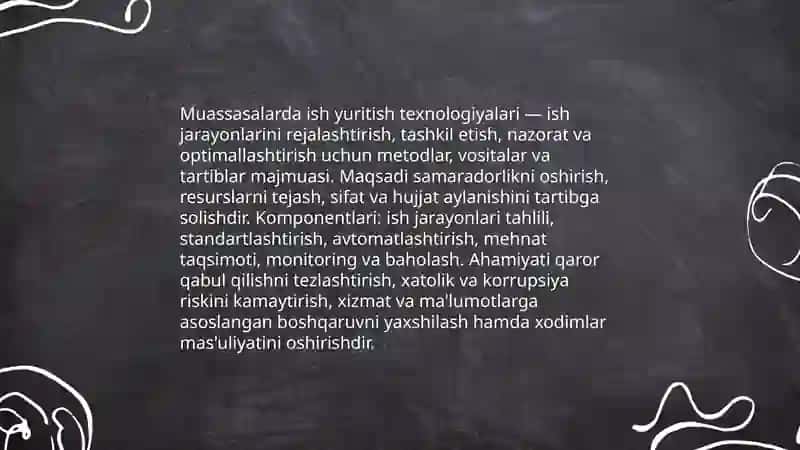 Muassasalarda ish yuritish texnologiyalari 3