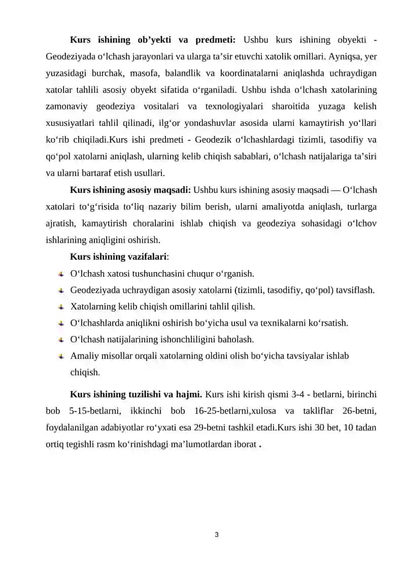 Geodeziya fanida o‘lchash xatolari 3