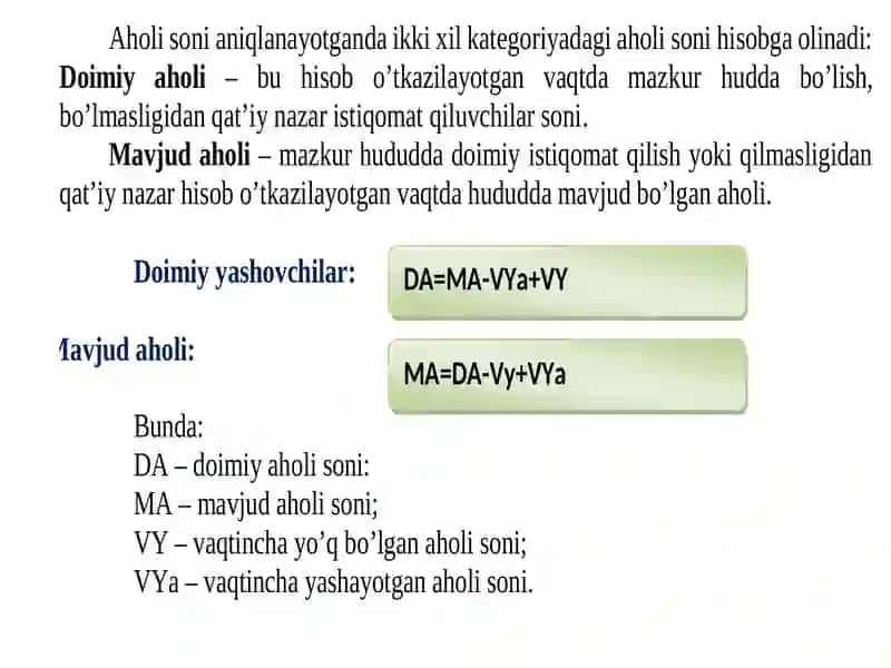 Aholi statistikasi 3