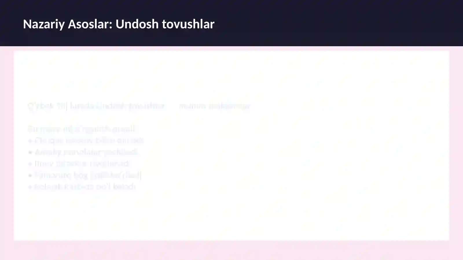 O'ZBEK TILI Fonetika asoslari 3