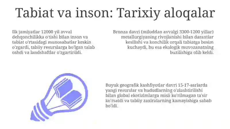 Tabiat va inson: o'zaro ta'sir tarixi 3