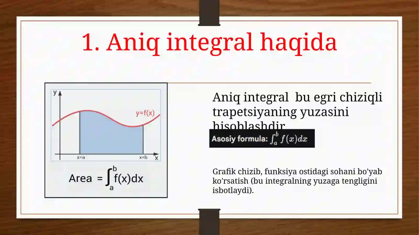 Aniq integral haqida 3