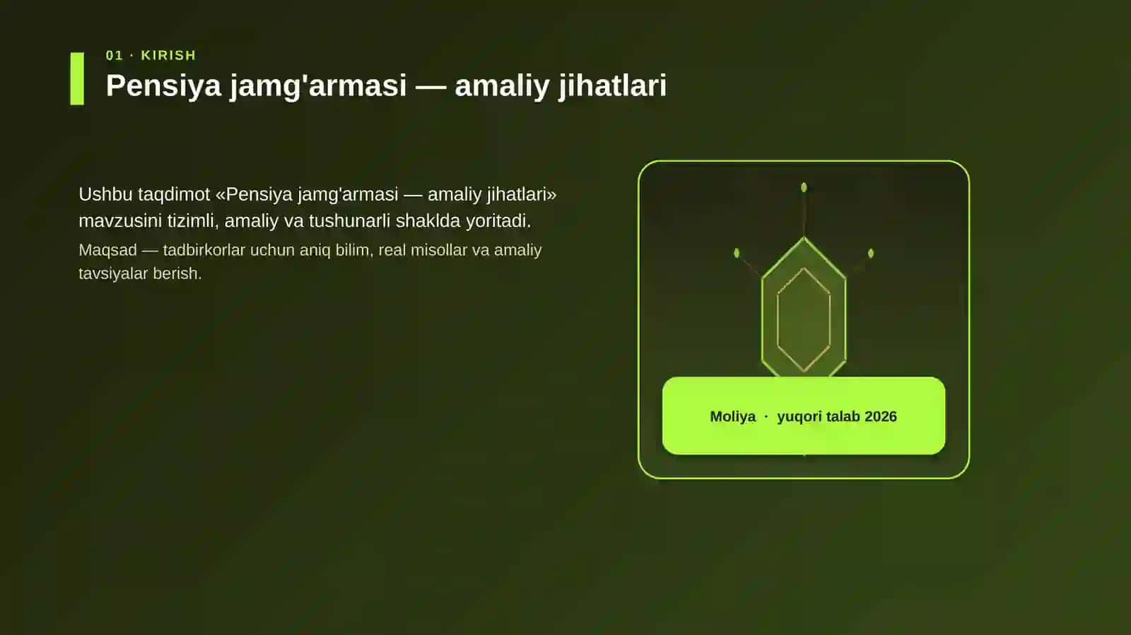 Pensiya jamg'armasi — amaliy jihatlari 3