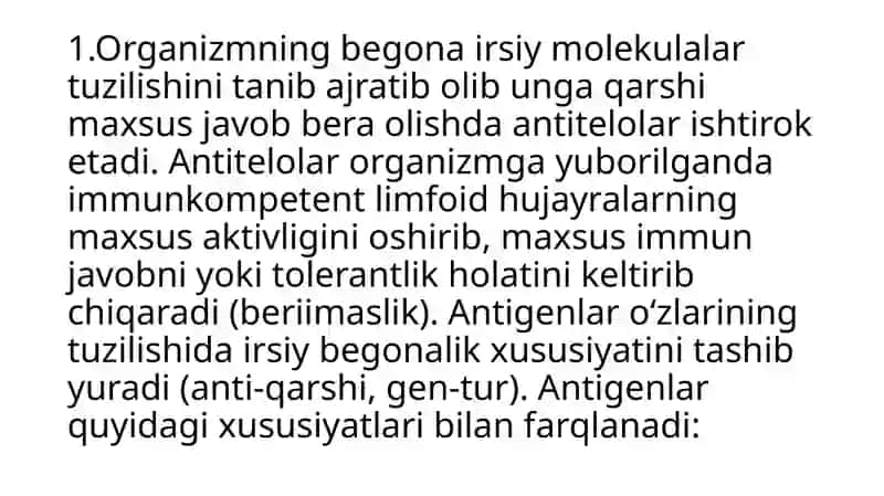 Antigen, antitela va aglutinatsiya reaksiyasi 3