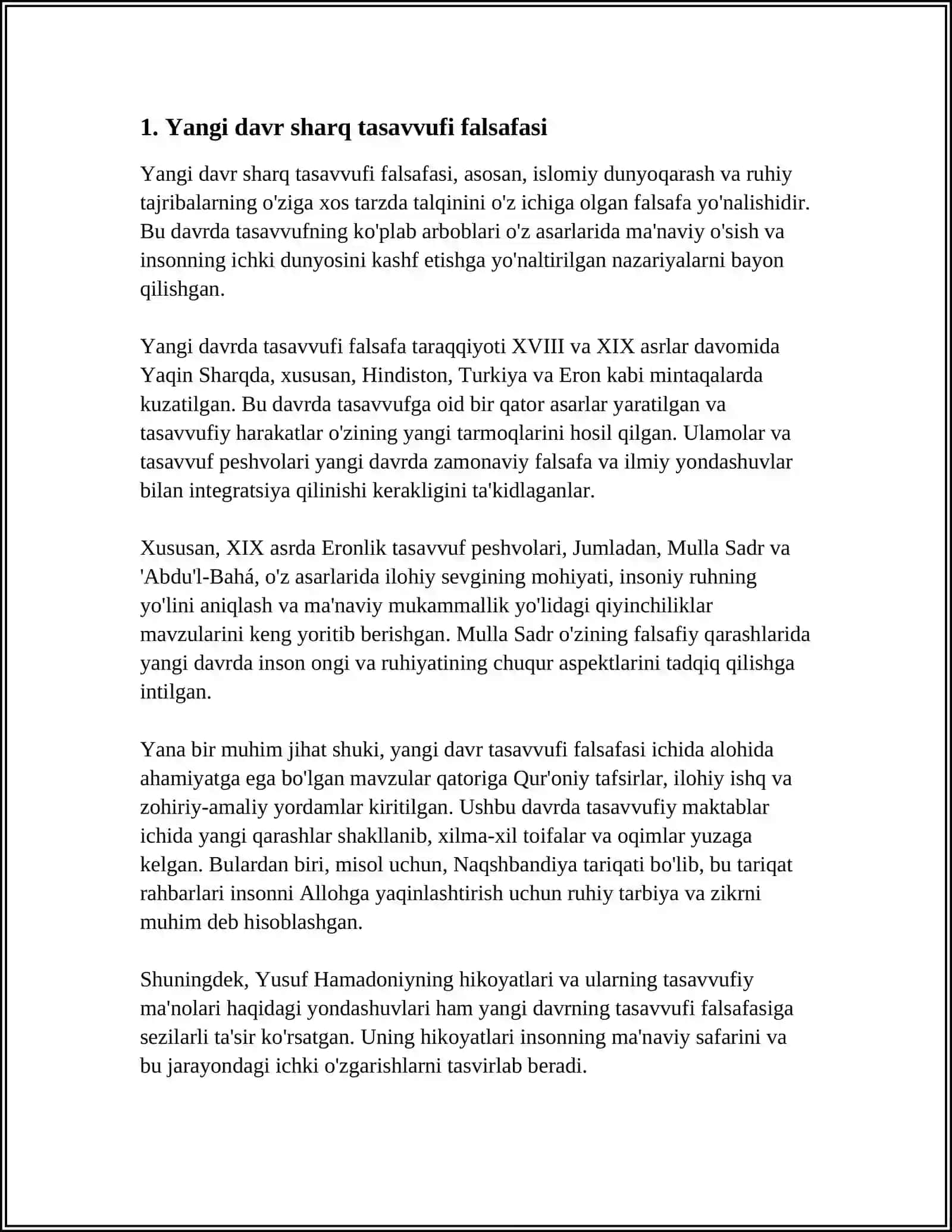 Yangi davr sharq tasavvufi falsafasi 3
