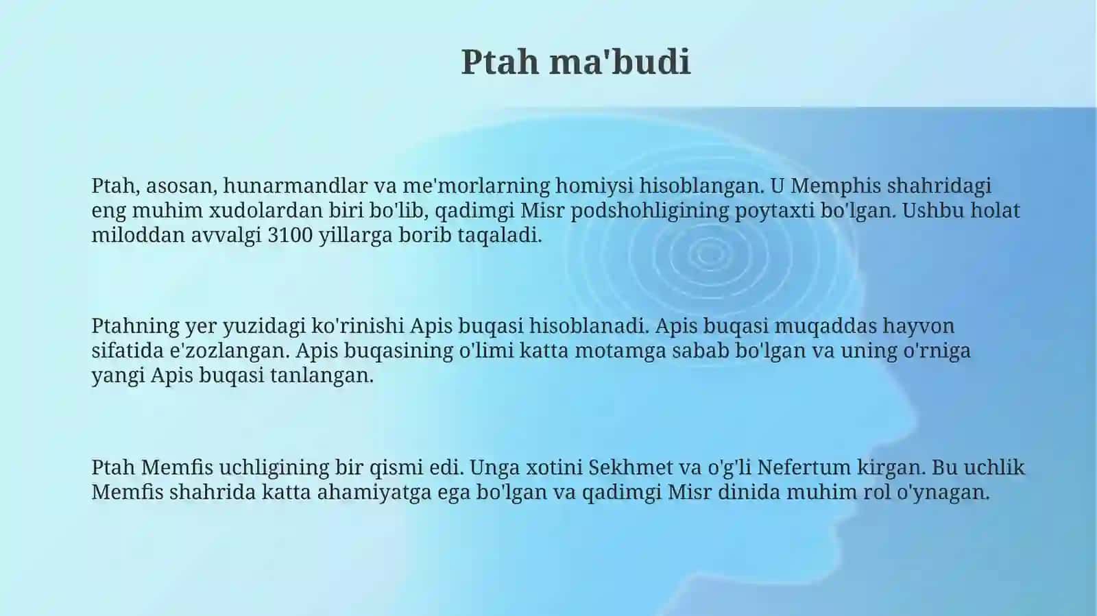 Qadimgi Misr va Ptah 3