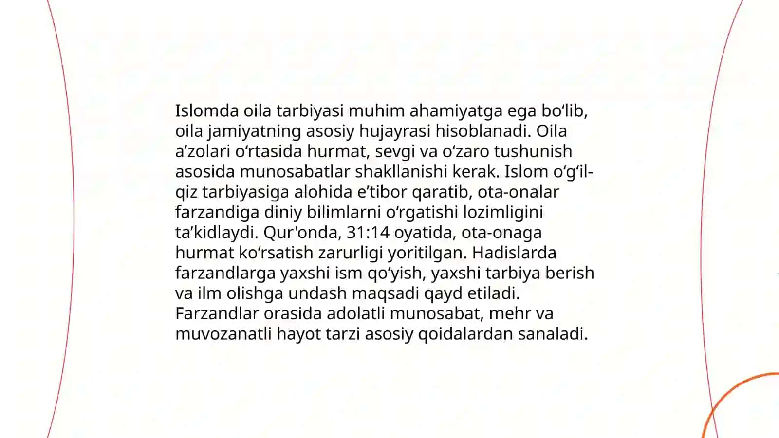 Islom dini va o'zbekona tarbiya 3