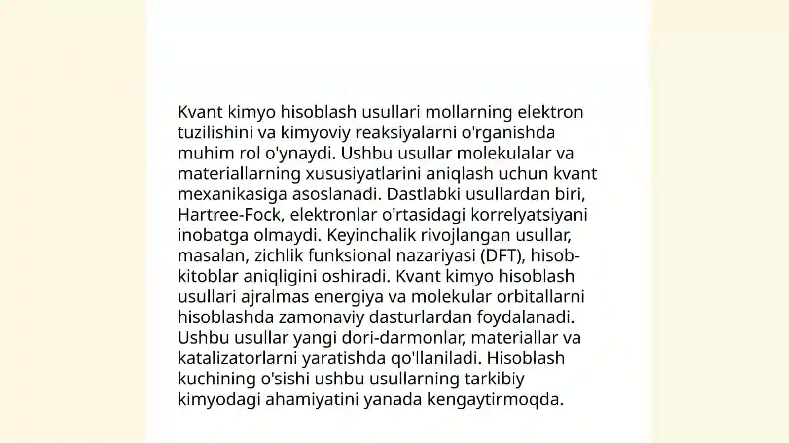 HyperChem dasturi misolida zamonaviy jamlangan hisob dasturlari bilan ishlash 3
