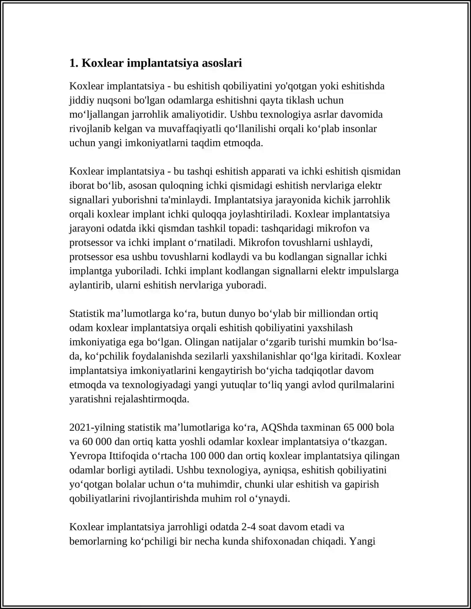 ESHITISH BOIFIZIKASI ELEMENTLARI KOXLEAR IMPLATATSIYA ASOSLARI 3