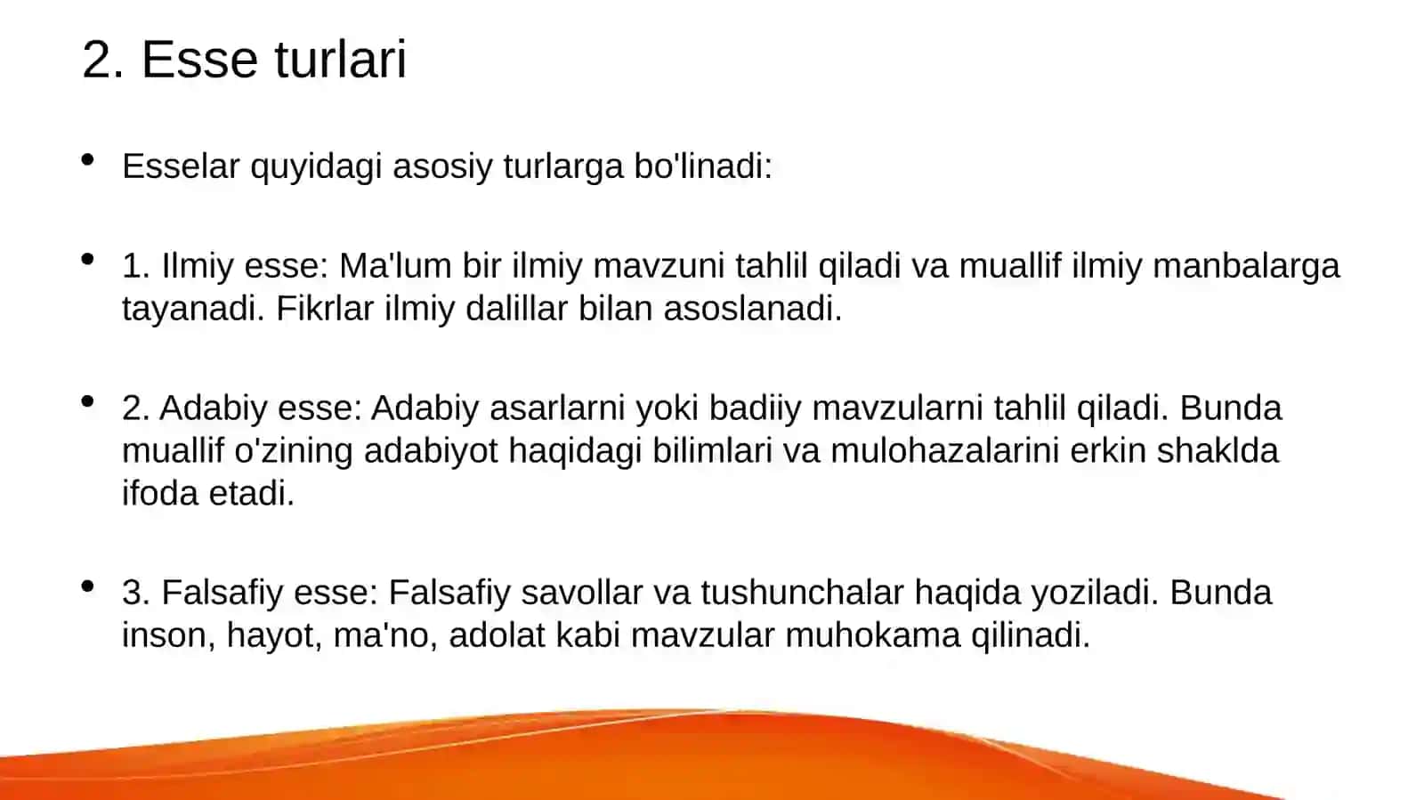 Esse haqida tushuncha 3