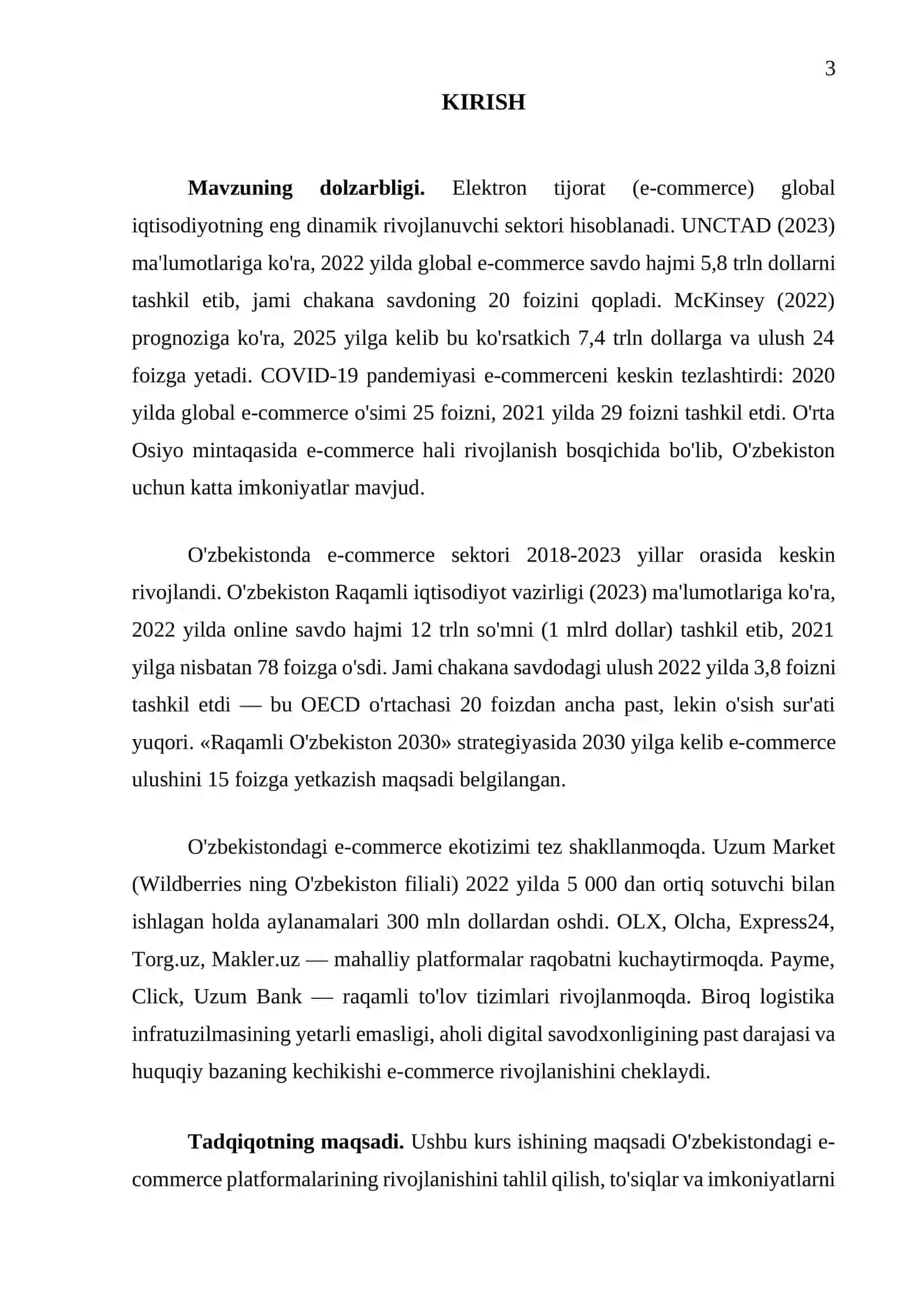 E-commerce platformalarining O'zbekistondagi rivojlanishi 3