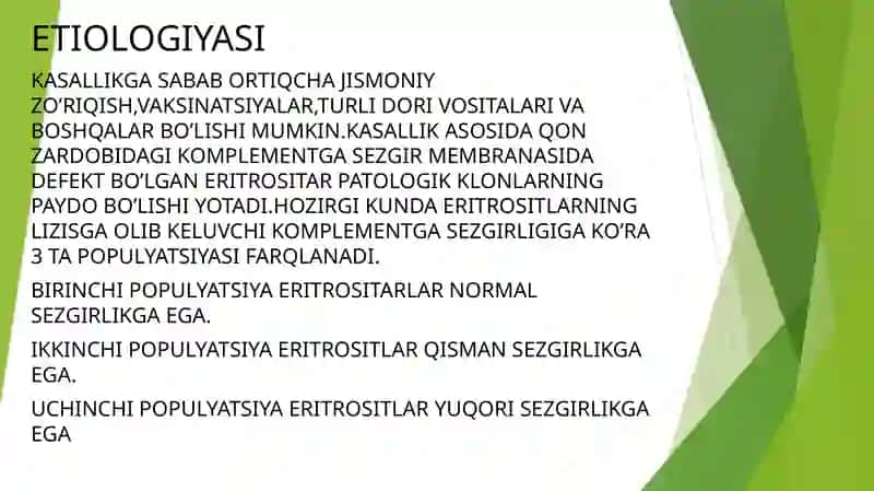 Paroksizmal tungi gemoglobinuriya 3