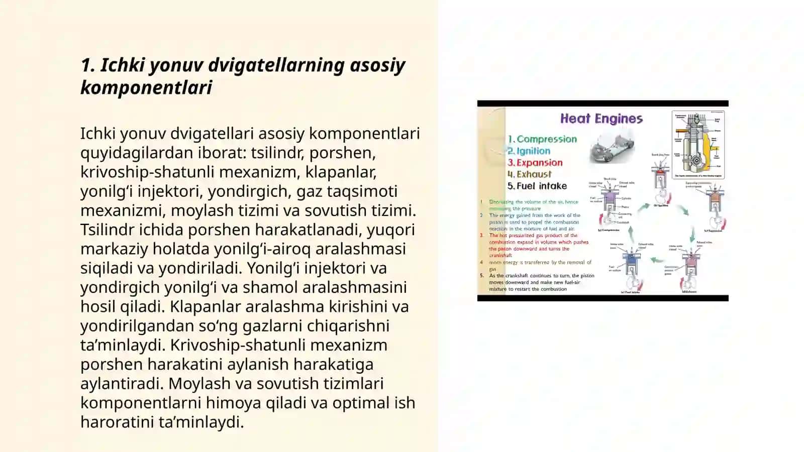 Ichki yonuv dvigatellarni umumiy tuzilishi 3
