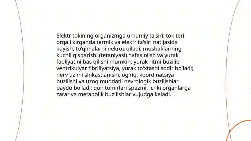 Elektr tokining organizmga tasiri 3