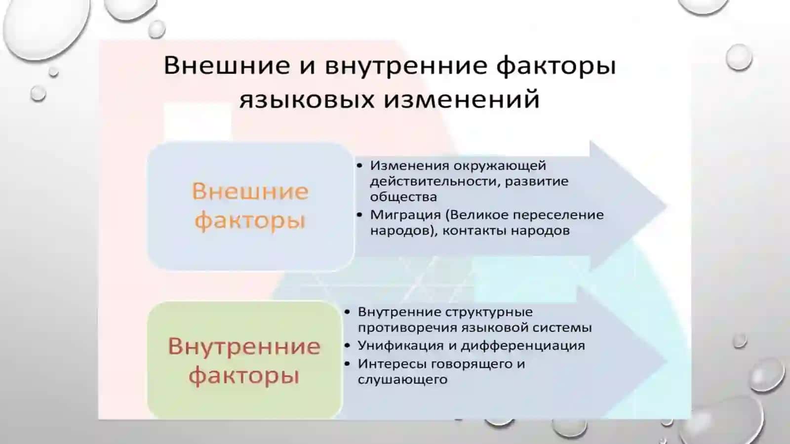 Внешние и внутренние факторы развития языка 3