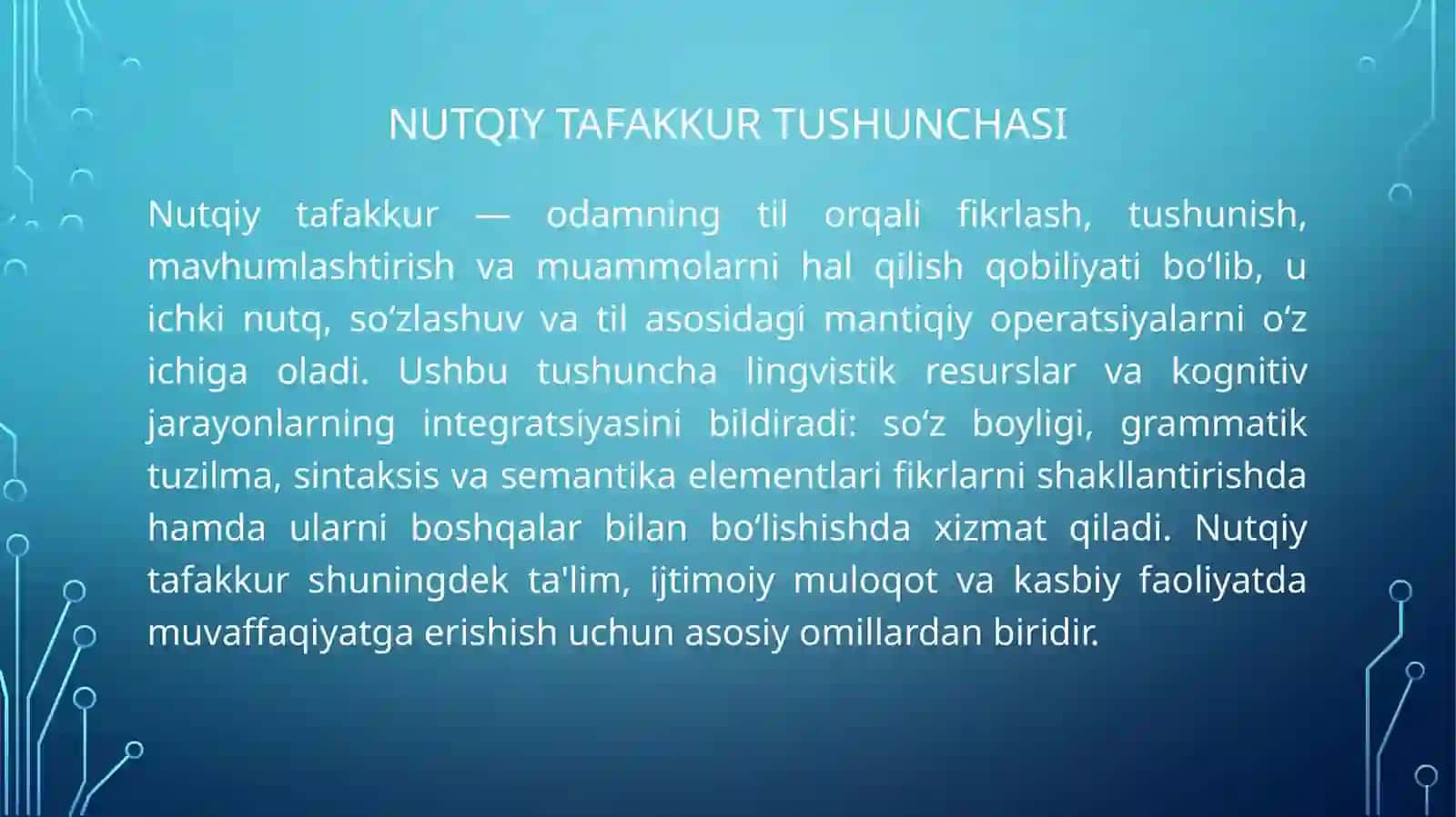 Nutqiy tafakkur rivojlanish muammolari 3