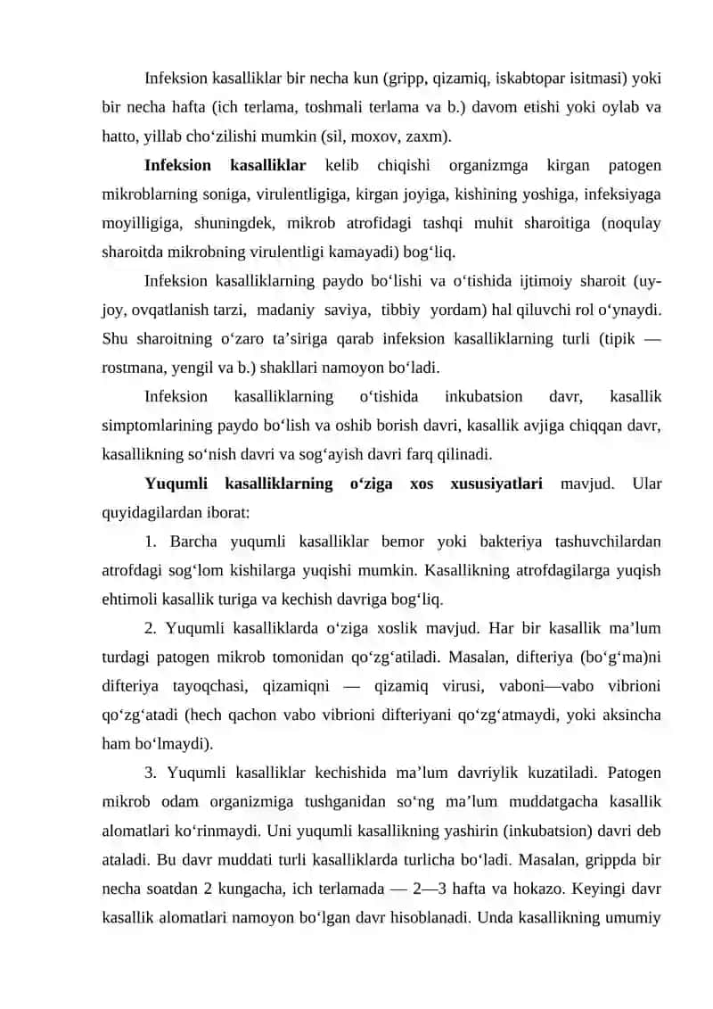 Yuqumli (infeksion) kasalliklar haqida umumiy ma’lumot 3