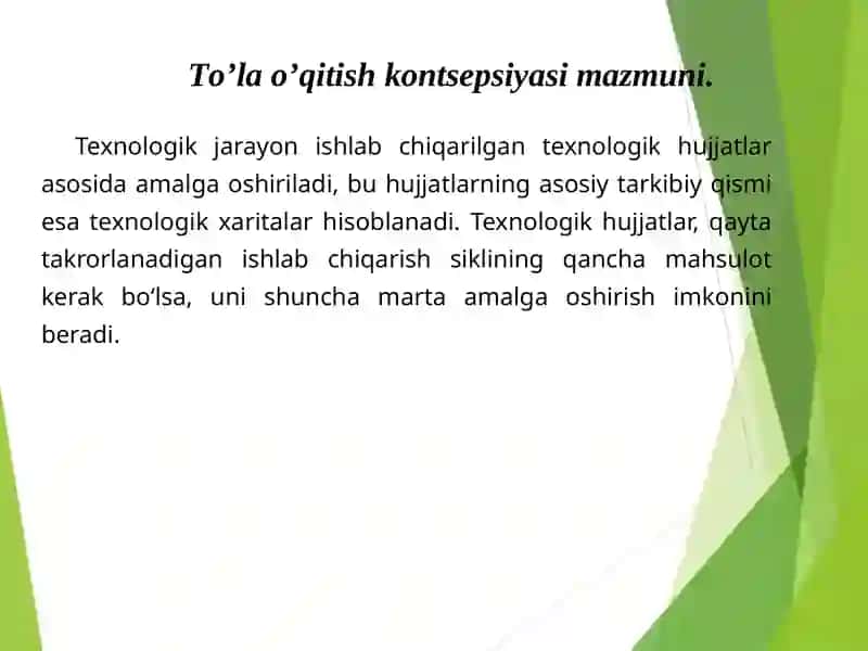 To’la o’zlashtirish konsepsiyasi 3