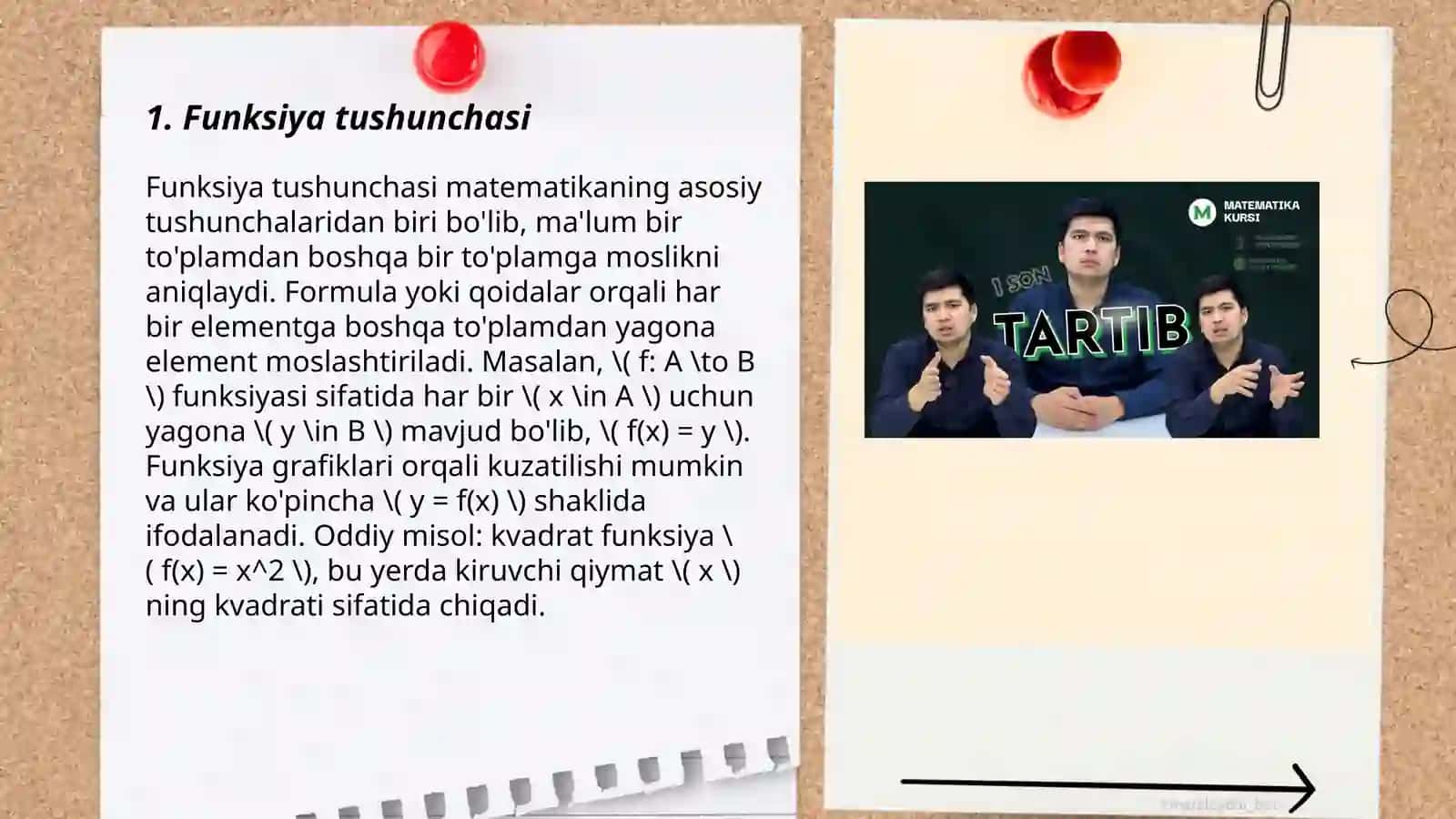 Funksiya Tushunchasi 3