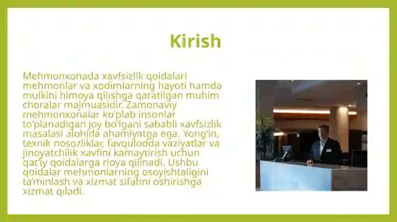 Mehmonxonada xavfsizlik qoidalari 3