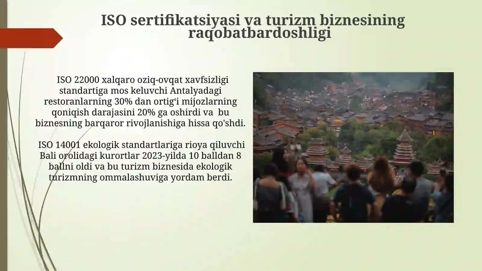 ISO standartlarini turizmda oʻrni 3