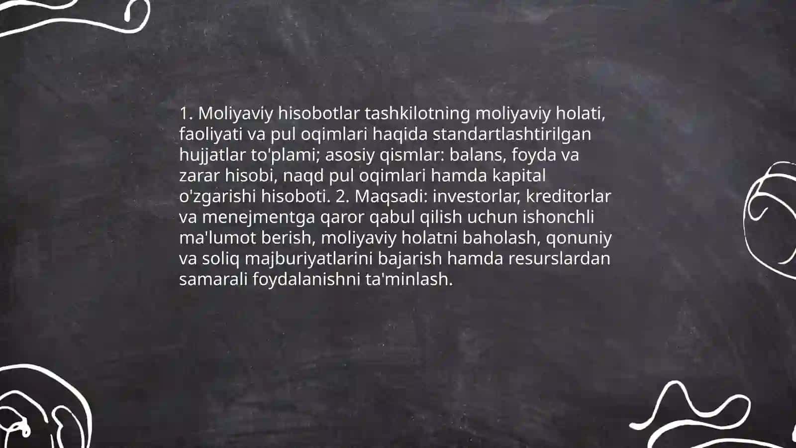 MOLIYAVIY HISOBOTLAR VA PUL OQIMLARI HAQIDA TUSHUNCHA 3