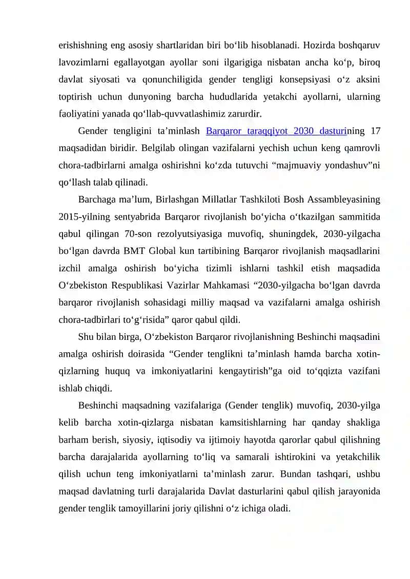 Gender Tengligi va Ayollar 3