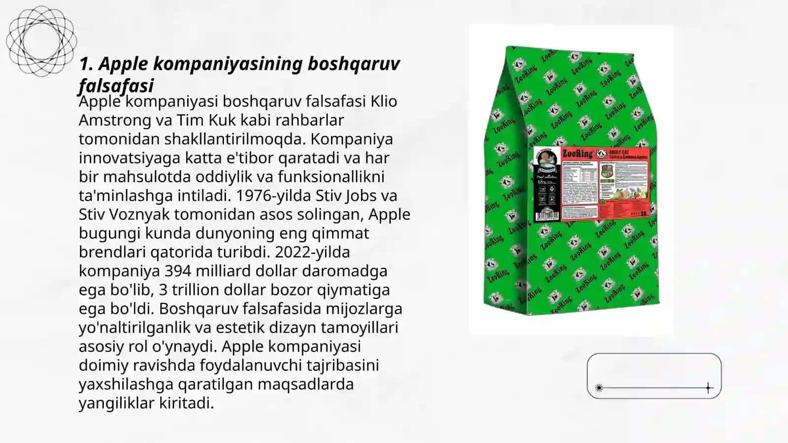 Apple kompaniyasini boshqaruv uslubi 3