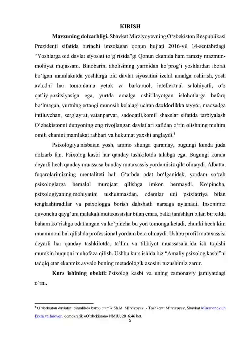 "Psixologiya (Amaliy psixologiya)" 3