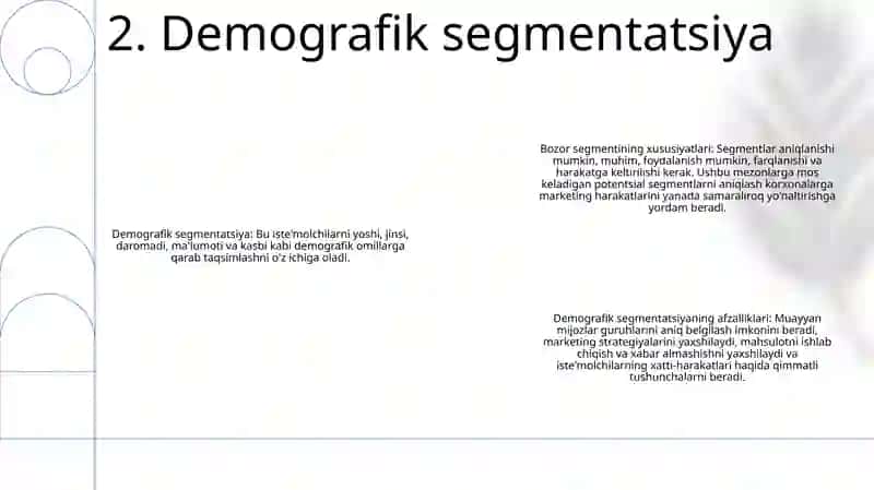 Bozorni Segmentlash Xususiyatlari 3