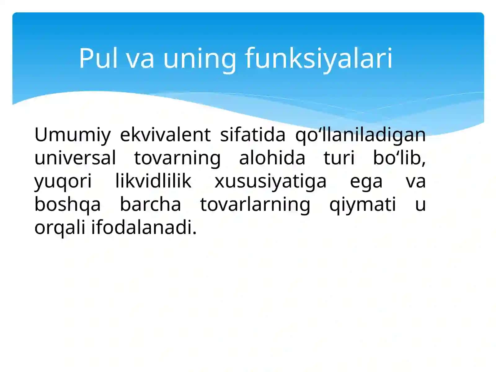 PUL VA INFLATSIYA 3