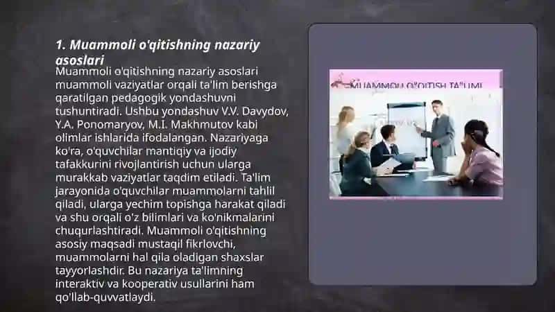 Muammoli o'qitish texnologiyalari 3