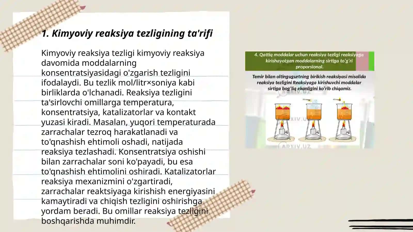 Kimyoviy reaksiya tezligi 3