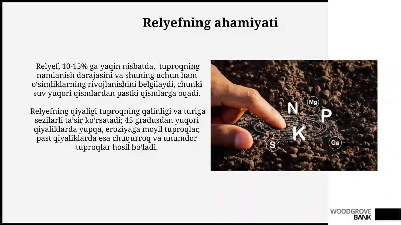 Tuproqni hosil qiluvchi omillar 3