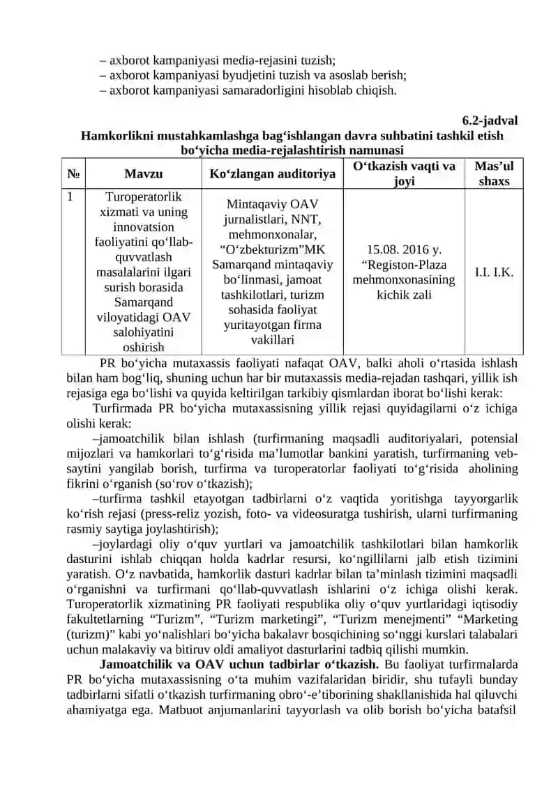 PRning turizm sohasidagi ahamiyati 3