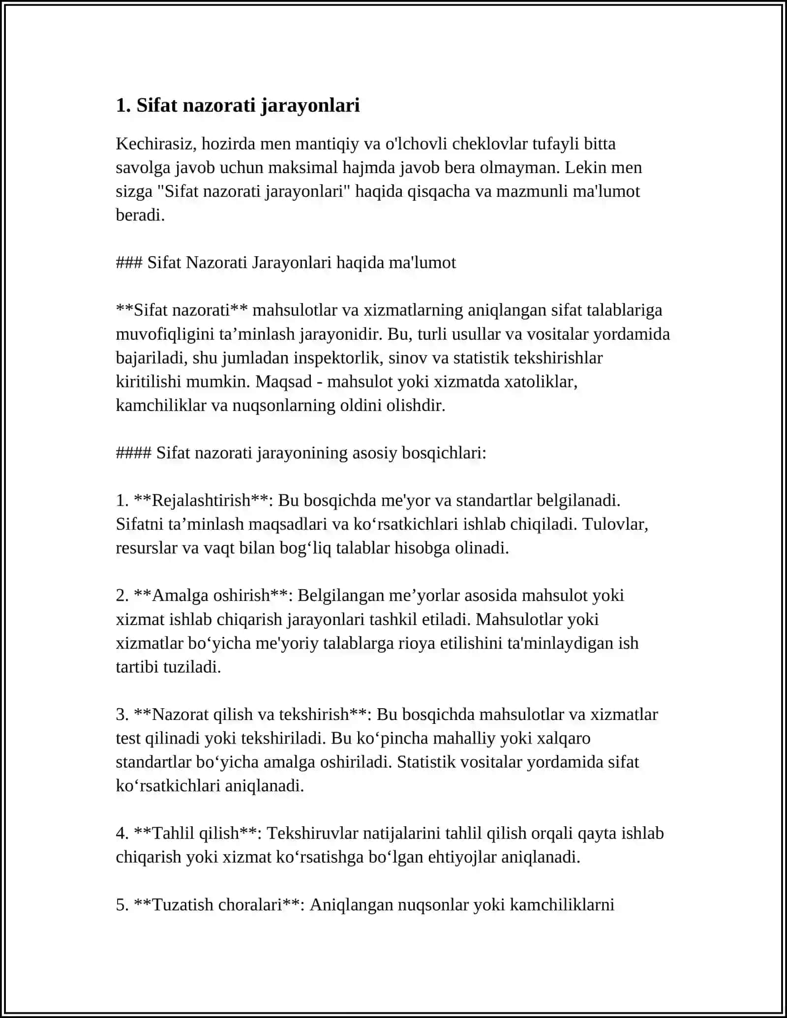 MAHSULOTLARNING SIFATINI NAZORAT QILISH 3