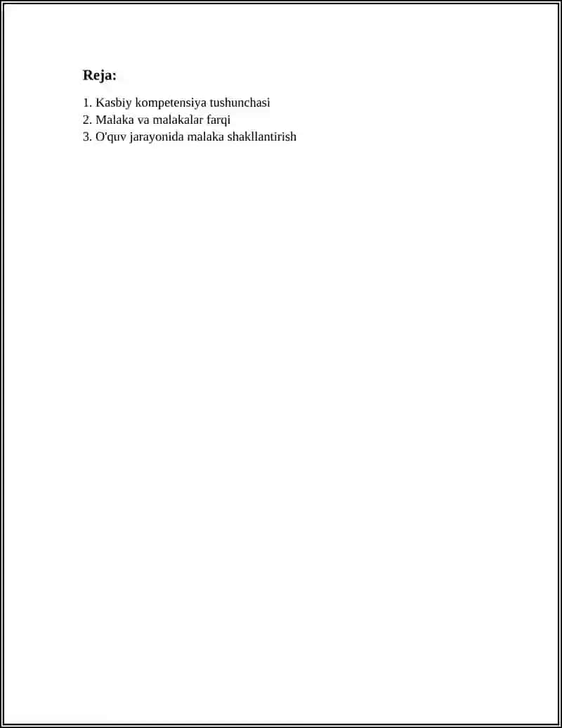 TALABALARNING MALAKA VA MALAKALARI MUTAXASSISNING KASBIY KOMPETENSIYASINING ASOSI SIFATIDA 3
