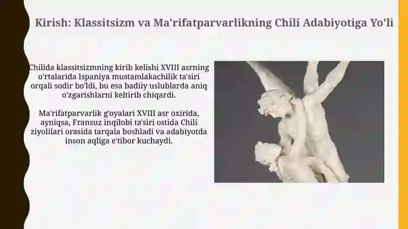 Klassitsizm va ma'rifat chiliadabiyoti 3