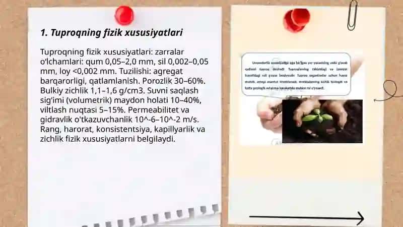 Tuproq va uning tabiiy xususiyatlari 3